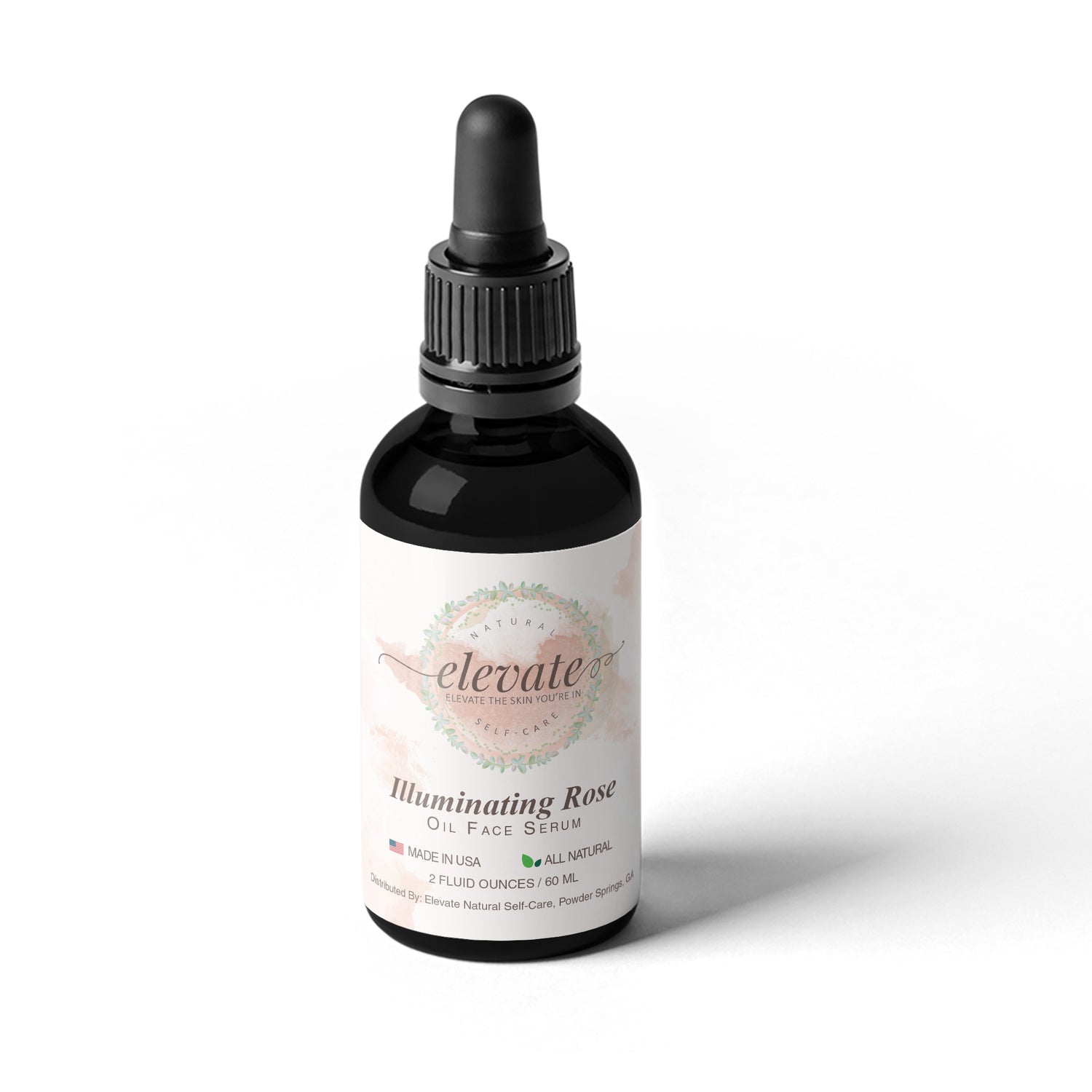 Elevate Natural Self-Care Illuminating Rose Oil Face Serum is a lightly rose-scented face oil perfect for all skin types.