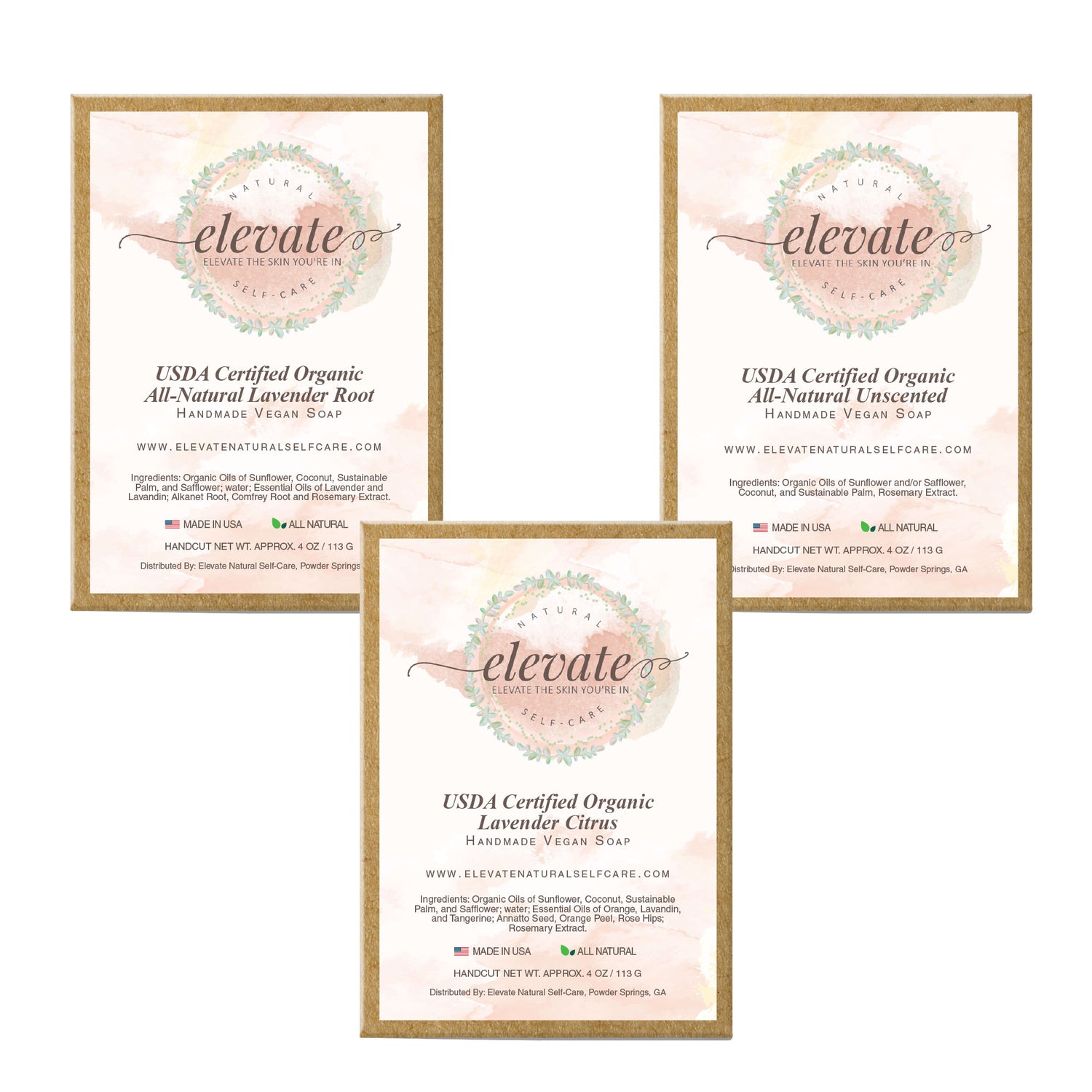 Lavender Lullaby Organic Vegan Soap Bundle