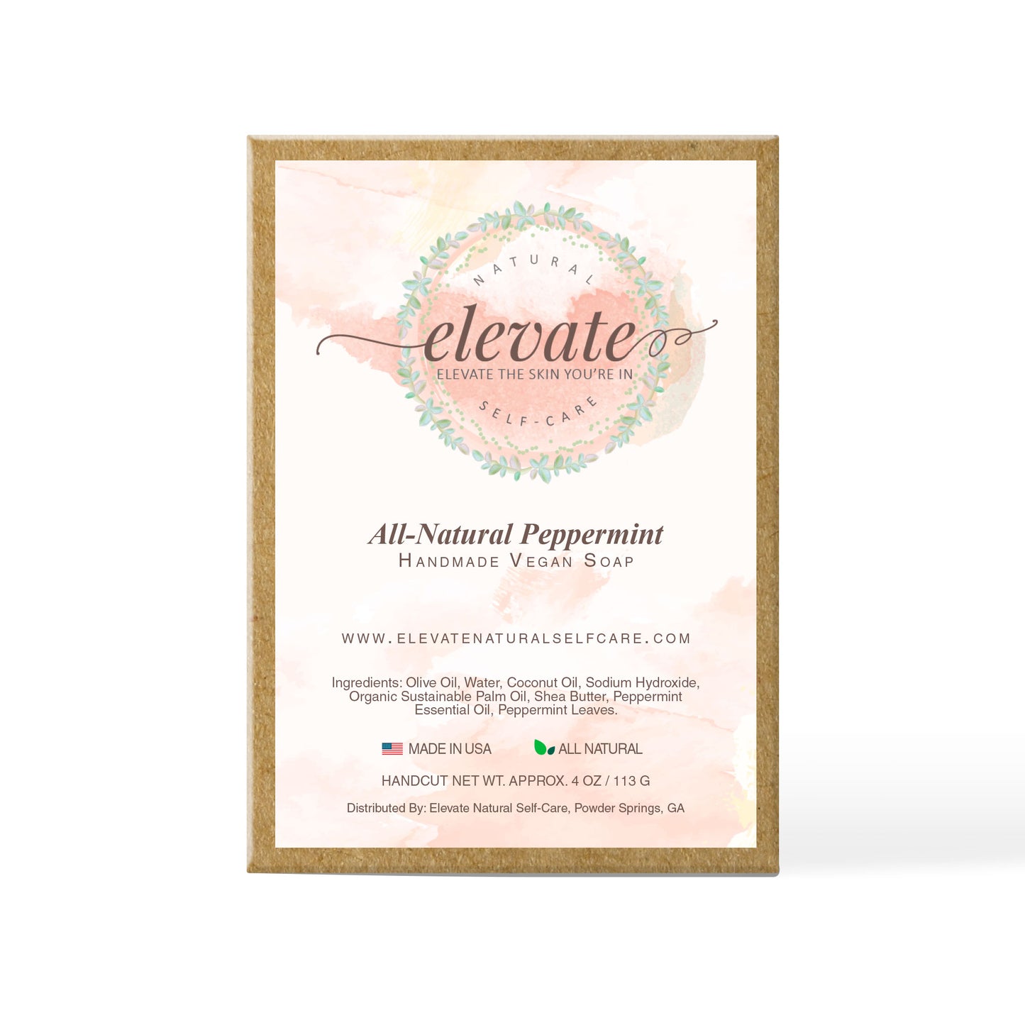 All-Natural Peppermint Handmade Vegan Soap