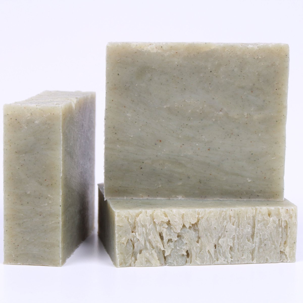 All-Natural Invigorating Mint and Clay Scrub Handmade Vegan Soap