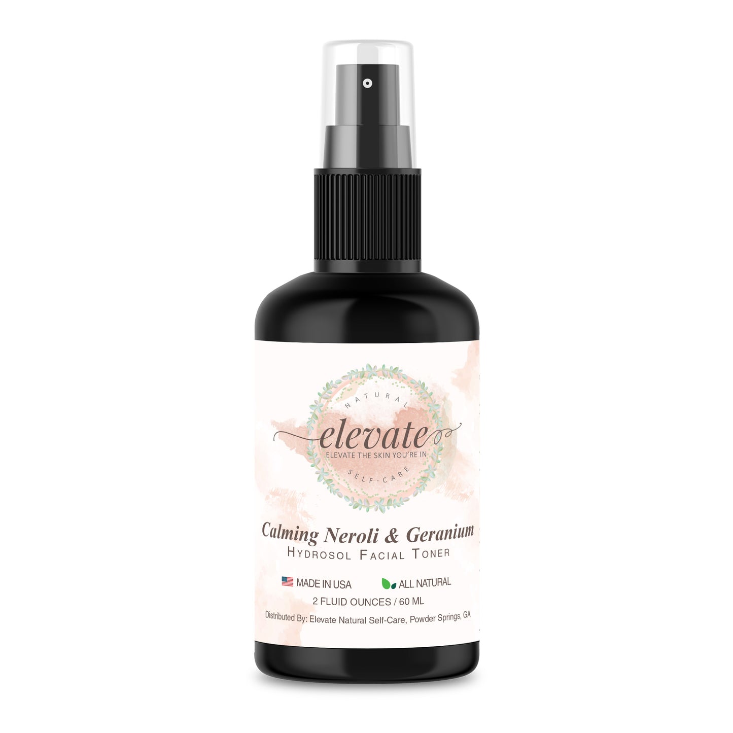 Calming Neroli and Geranium Hydrosol Facial Toner Spray is a spray-on facial toner handcrafted with pure botanical extracts that contain vitamins and minerals made to help nourish and condition your skin with rich proteins while leaving skin feeling toned and moisturized without heavy oils.