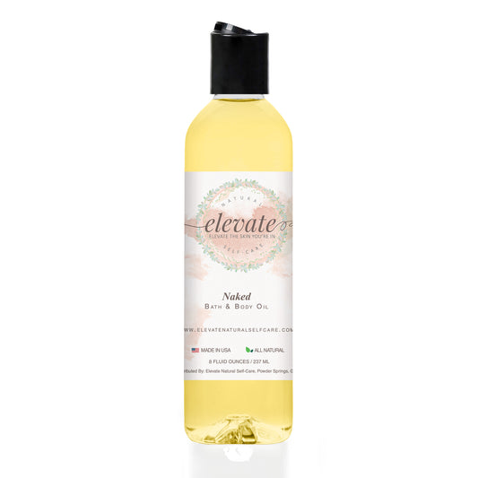 100% All-Natural Unscented Naked Bath and Body Oil