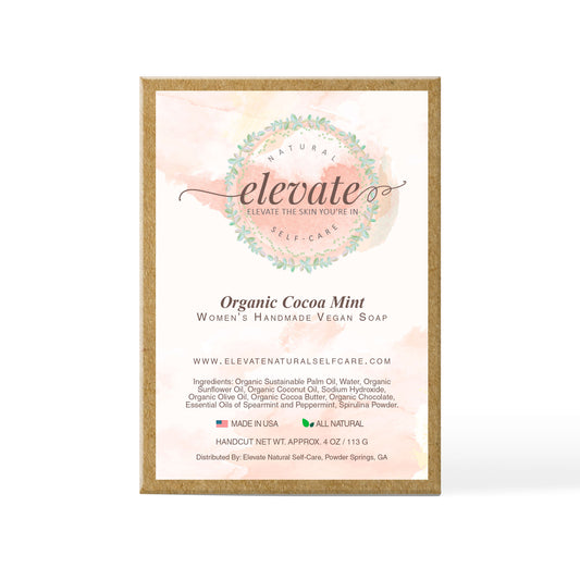 Organic Cocoa Mint Women's Handmade Vegan Soap