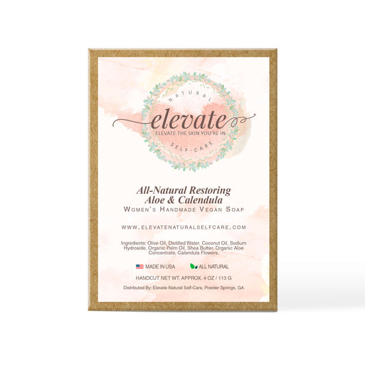 All-Natural Restoring Aloe and Calendula Handmade Vegan Soap