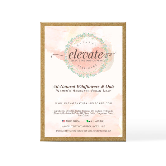 All-Natural Wildflowers and Oats Women's Handmade Vegan Soap